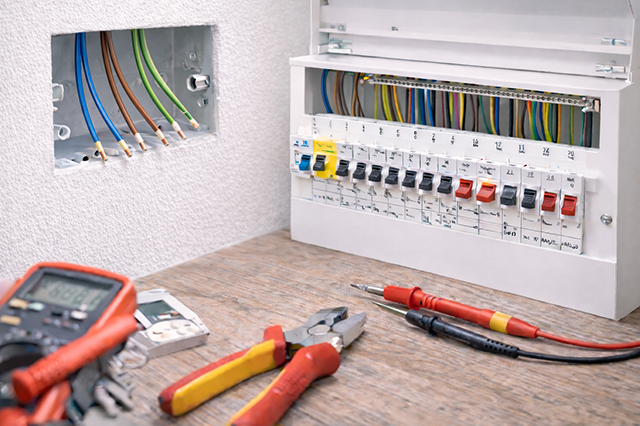 Electrical operations with socket and consumer unit